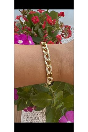 دستبند استیل (فولاد) متالیک زنانه روکش طلا Valora - کد 943669428