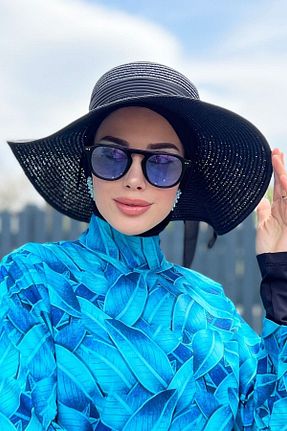 کلاه مشکی زنانه حصیر Remsa Mayo - کد 694944112