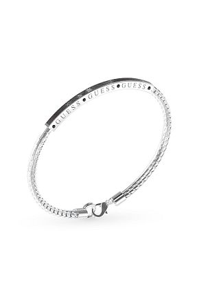 دستبند استیل (فولاد) طوسی مردانه استیل (فولاد) Guess - کد 768965471