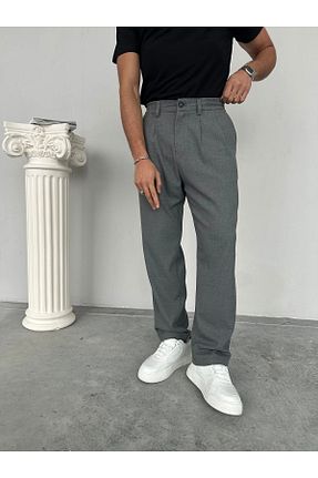 شلوار طوسی مردانه پارچه MENOFOURSWEAR - کد 783142365