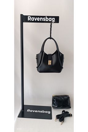 کیف دوشی مشکی زنانه چرم مصنوعی ravensbag - کد 934302424