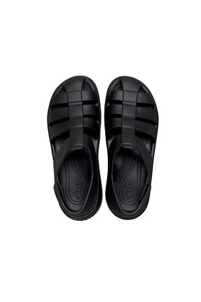 صندل مشکی زنانه پاشنه تخت Crocs - کد 847273513