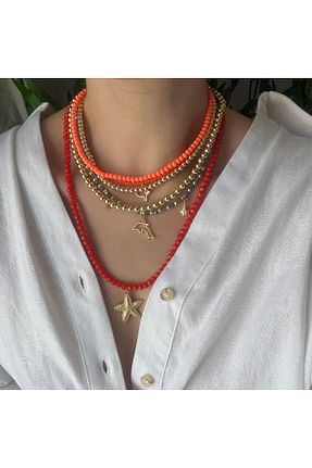 گردنبند جواهر رنگی زنانه منجق VenüsDesign - کد 958491121