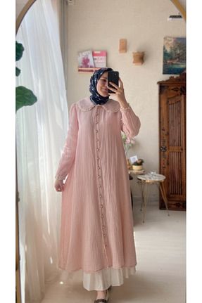 تونیک حجاب صورتی زنانه بافتنی Butik - کد 958942341