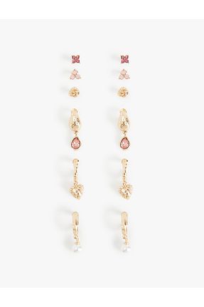 گوشواره جواهر طلائی فلزی Koton - کد 959083770