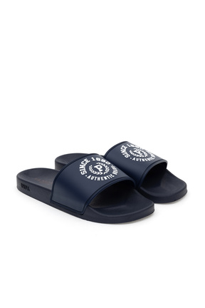 دمپائی سرمه ای مردانه پاشنه تخت U.S. Polo Assn. - کد 959591141