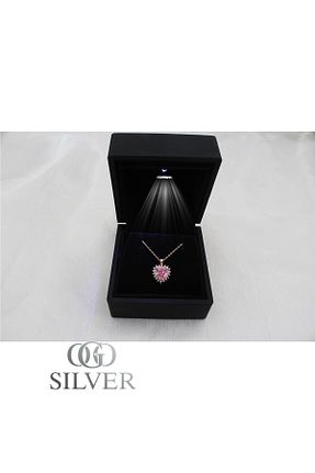 گردنبند نقره صورتی زنانه 925 عیار OGO SİLVER - کد 960279452