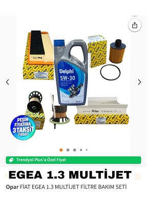 ست فیلتر خودرو Opar - کد 882098880