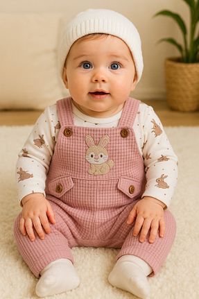 ست نوزادی صورتی بچه گانه MixMax Bebe - کد 961336069