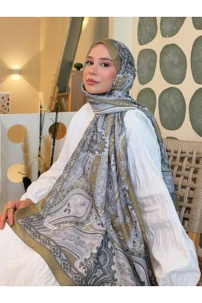 شال سبز زنانه پنبه ای Mira İpek - کد 902777871