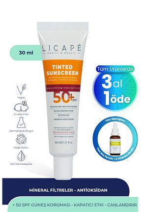 کرم ضد آفتاب صورت SPF 50 + Licape - کد 737338911