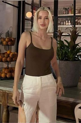رکابی قهوه ای زنانه پنبه ای Seeh - کد 834083574
