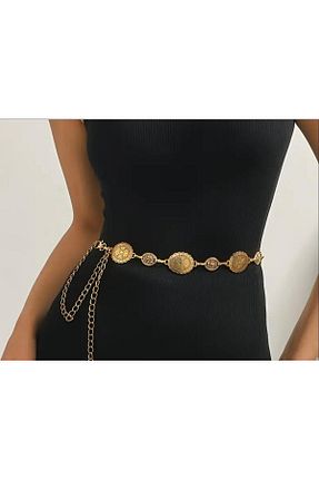 کمربند زرد زنانه زنجیر Mynoa - کد 961155965