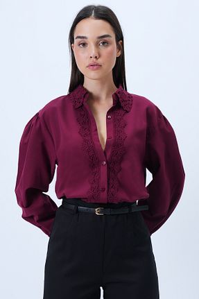 پیراهن زرشکی زنانه Trend Alaçatı Stili - کد 963081470