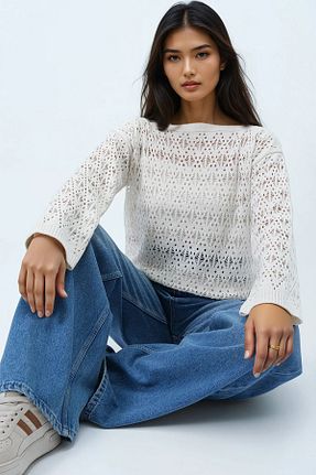 بلوز بژ زنانه Ajurlu Trend Alaçatı Stili - کد 963081501