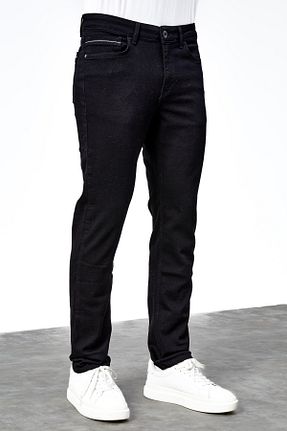 شلوار جین مشکی مردانه رگولار HLT JEANS - کد 781961039