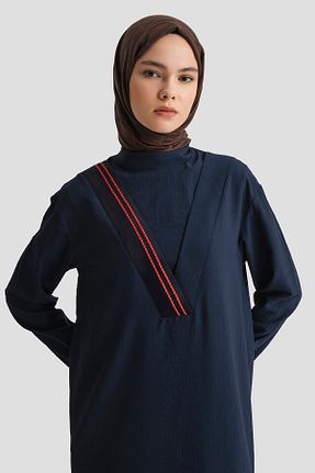تونیک حجاب سرمه ای زنانه رگولار Armine - کد 941937283