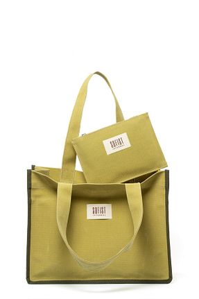 کیف دوشی سبز زنانه پارچه ای Sofist İstanbul - کد 372062512