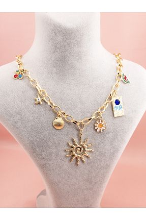 گردنبند استیل ( فولاد ) زرد زنانه استیل (فولاد) luree accessories - کد 959120425