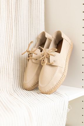 کفش اسپادریل بژ مردانه چرم مصنوعی by selvi Lukka Shoes - کد 926562702
