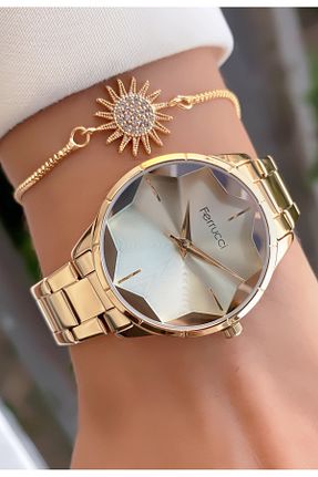 ساعت مچی نارنجی زنانه 36-40 میلی متر Ferrucci - کد 798629603