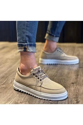 کفش کلاسیک بژ مردانه چرم مصنوعی Lucy Shoes - کد 962058006