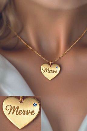 گردنبند استیل ( فولاد ) زرد زنانه استیل (فولاد) Bizle Tasarla - کد 952223963