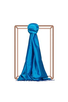 شال آبی زنانه ابریشم ipekevi - کد 207977968