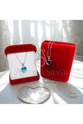 گردنبند نقره آبی زنانه 925 عیار AstoriaSilver - کد 959030949