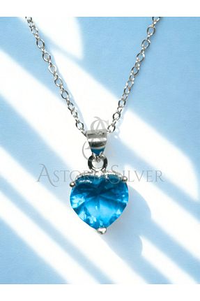 گردنبند نقره آبی زنانه 925 عیار AstoriaSilver - کد 959030949