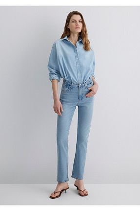 شلوار جین آبی زنانه پاچه ساده Mavi - کد 936653824