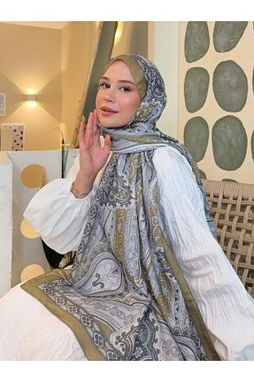 شال سبز زنانه پنبه ای Mira İpek - کد 902777871