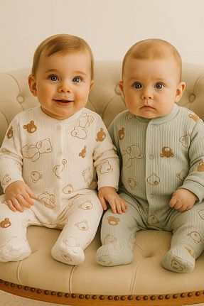 بعد از زایمان خاکی بچه گانه پنبه ای ENİA BABY - کد 891851140
