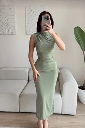 لباس سبز زنانه بافتنی Safgiyim44 - کد 920637015