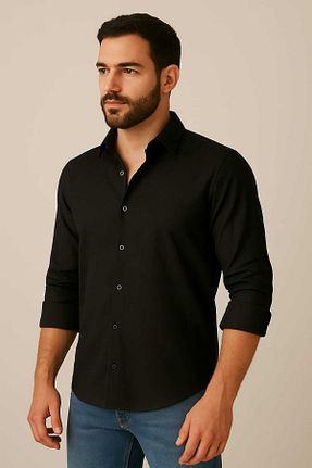پیراهن مشکی مردانه رگولار Bürke - کد 954206501