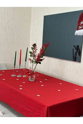 رومیزی قرمز پلی استر kzydesign - کد 956337829