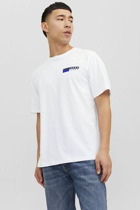 تیشرت سفید مردانه رگولار Jack & Jones - کد 745851903