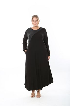 لباس سایز بزرگ مشکی زنانه ویسکون XL Modam - کد 968249349