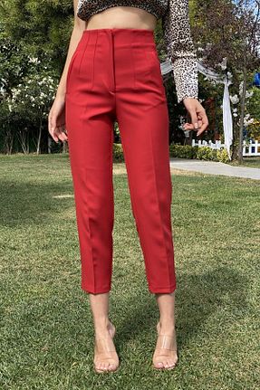 شلوار قرمز زنانه کتان CurcunaShop - کد 140049004