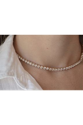 گردنبند جواهر طلائی زنانه روکش طلا Claritas Takı - کد 141119252