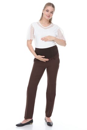 شلوار بارداری قهوه ای زنانه بافتنی MİMBA - کد 42783972