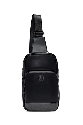 کیف پستچی مشکی مردانه چرم مصنوعی Derimod - کد 946206336