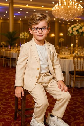کت و شلوار بچه گانه یقه کتی Çelix Kids - کد 936913234