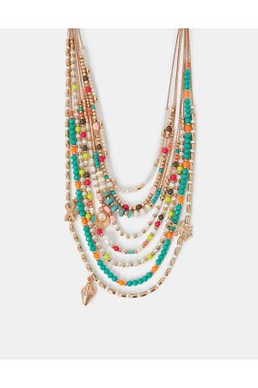 گردنبند جواهر طلائی زنانه روکش طلا Accessorize - کد 964357886