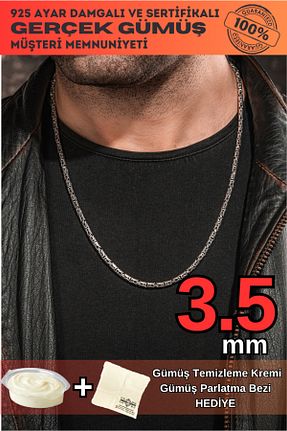 گردنبند نقره مردانه 925 عیار OSMANLI GÜMÜŞ - کد 99784354
