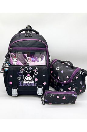 کیف مدرسه مشکی بچه گانه پارچه ای Çınka Bags - کد 906353200