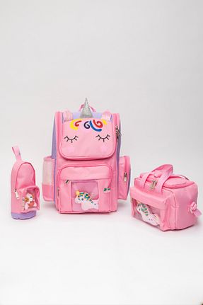 کیف مدرسه صورتی بچه گانه پارچه ای QUOVO - کد 966579129