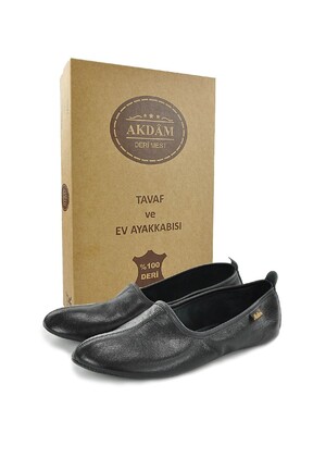 پاپوش مشکی مردانه چرم خالص Akdam - کد 268599756