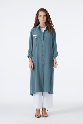 کلاه و ابایا طوسی زنانه پلی استر Zühre - کد 969607065