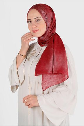 شال زرشکی زنانه پلی استر Alvina - کد 805972209